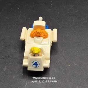 1997 marvel Fantastic Four 4 wind up boat toy-discovery concept windup